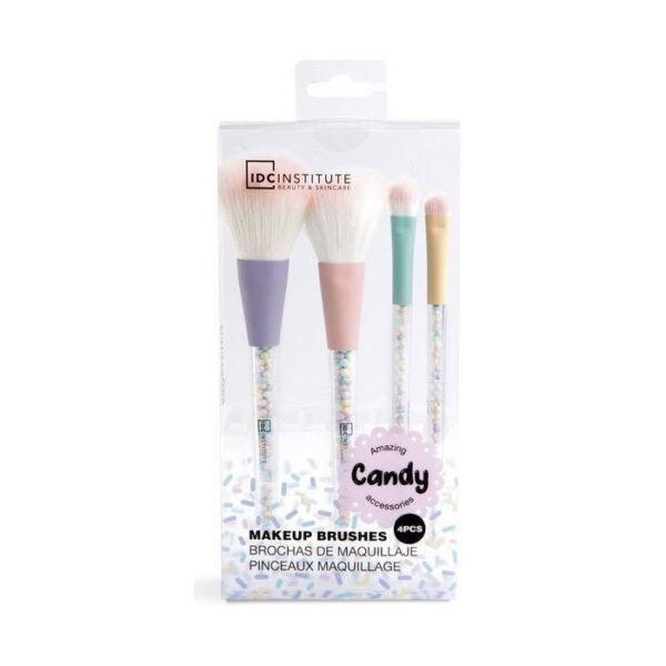 IDC INSTITUTE BROCHAS DE MAQUILLAJE CANDY 4PCS