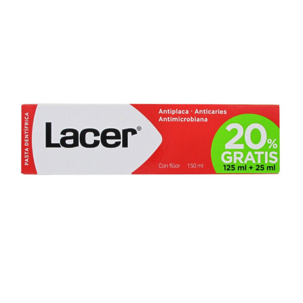 LACER PASTA DE DIENTES 125ML+25ML GRATIS