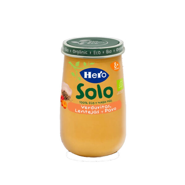 HERO SOLO VERDURITAS, LENTEJAS Y PAVO