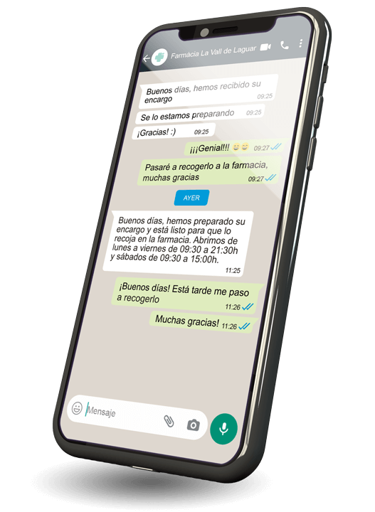 WhatsApp Farmàcia La Vall de Laguar Servicio WhatsApp Farmàcia La Vall de Laguar